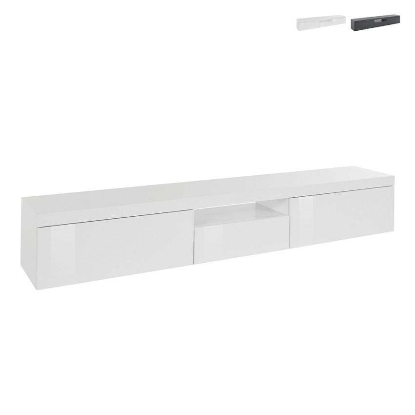 Mueble TV salón 2 puertas 1 abatible 220 x 40 x 35 cm moderno elegante Novo Venta Mueble TV salón 2 puertas 1 abatible 220 x 40 x 35 cm moderno elegante Novo Venta