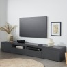 Mueble de TV bajo 2 puertas 1 abatible 240 x 40 x 35 cm Idris Oferta