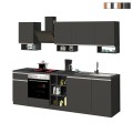 Cocina lineal completa 256 cm diseño moderno modular Domina Promoción
