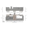 Cocina lineal completa 256 cm diseño moderno modular Domina 