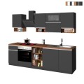 Cocina completa modular diseño lineal estilo moderno 256cm Essence Promoción