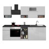 Cocina completa modular diseño lineal estilo moderno 256cm Essence 