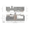 Cocina completa modular diseño lineal estilo moderno 256cm Essence 