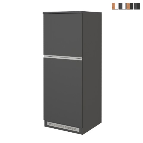Móvil cubierta para frigorífico empotrado de 2 puertas, contenedor de cocina 60x60x164,5h Halser Promoción