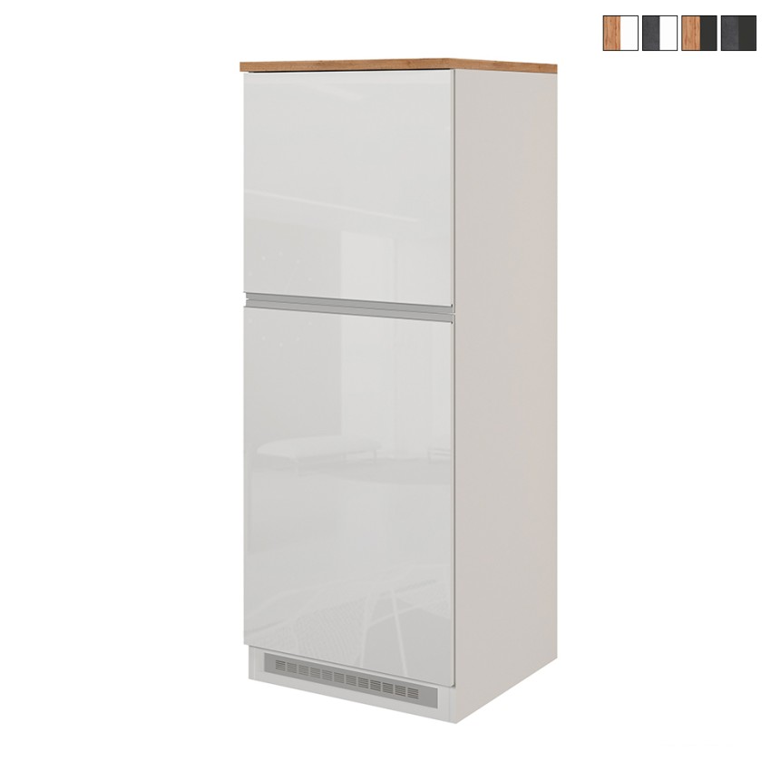 Mueble cubre frigorífico empotrado 2 puertas para cocina 60x60x164,5h Halser Rebajas