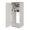 Mueble cubre frigorífico empotrado 2 puertas para cocina 60x60x164,5h Halser 