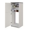 Mueble cubre frigorífico empotrado 2 puertas para cocina 60x60x164,5h Halser 