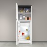 Móvil cubierta para frigorífico empotrado de 2 puertas, contenedor de cocina 60x60x164,5h Halser 