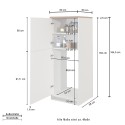 Mueble cubre frigorífico empotrado 2 puertas para cocina 60x60x164,5h Halser 