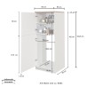 Mueble cubre frigorífico empotrado 2 puertas para cocina 60x60x164,5h Halser 