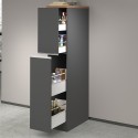 Mueble de cocina moderno con 2 cajones especieros 30x60x164,5 Trym 