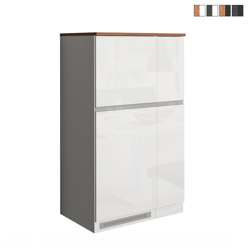Set de muebles cubre nevera empotrado y especiero cocina lineal Fist Promoción