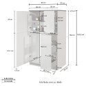Set de muebles cubre nevera empotrado y especiero cocina lineal Fist 