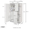 Set de muebles cubre nevera empotrado y especiero cocina lineal Fist 