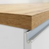 Isla central 3 puertas para cocina moderna 155x90x90cm con mesa Deaton 