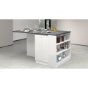 Isla central con mesa para cocina moderna 2 puertas 160x90x90cm Grover 