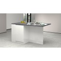 Isla central con mesa para cocina moderna 2 puertas 160x90x90cm Grover 