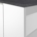 Isla central con mesa para cocina moderna 2 puertas 160x90x90cm Grover 