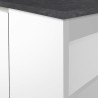 Isla central con mesa para cocina moderna 2 puertas 160x90x90cm Grover 