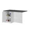 Isla central con mesa para cocina moderna 2 puertas 160x90x90cm Grover 