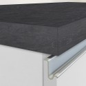 Isla central con mesa para cocina moderna 2 puertas 160x90x90cm Grover 