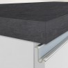 Isla central con mesa para cocina moderna 2 puertas 160x90x90cm Grover 