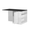 Isla central con mesa para cocina moderna 2 puertas 160x90x90cm Grover 