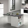 Isla central con mesa para cocina moderna 2 puertas 160x90x90cm Grover Elección