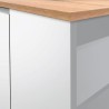 Isla central 3 puertas para cocina moderna 155x90x90cm con mesa Deaton 