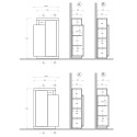 Aparador alto de salón con 2 modernas puertas de almacenaje 87x42x142cm Gilmour Características