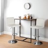 Taburete giratorio moderno de cuero sintético para barra de cocina Pomona Descueto
