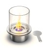 Quemador de chimenea de bioetanol redondo de acero inox con vidrio Round Características
