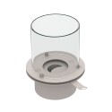 Quemador de chimenea de bioetanol redondo de acero inox con vidrio Round Precio