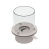Quemador de chimenea de bioetanol redondo de acero inox con vidrio Round Precio