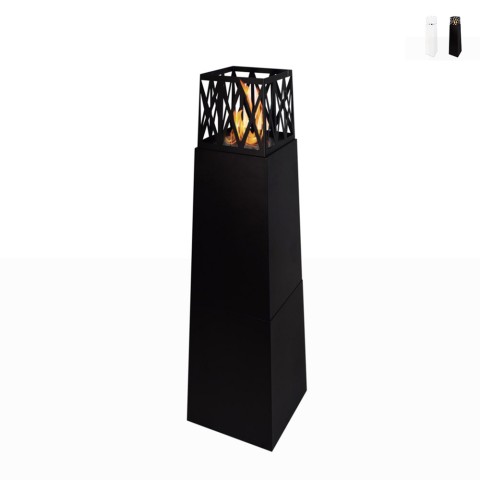 Chimenea de bioetanol para jardín exterior diseño de columna Vulcano Promoción