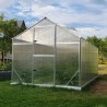 Invernadero de jardín policarbonato aluminio 220 x 360-430-500 x 205 h Sanus L Modelo