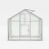 Invernadero de jardín policarbonato aluminio 220 x 360-430-500 x 205 h Sanus L Descueto