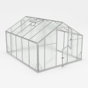 Invernadero de jardín de aluminio y policarbonato 290 x 360-430-500 x 220 h Sanus WL Promoción