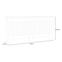 Cubreradiador de madera blanca cubrecalefactor 172 x 19 x 81,5 h Heeter XXL Stock