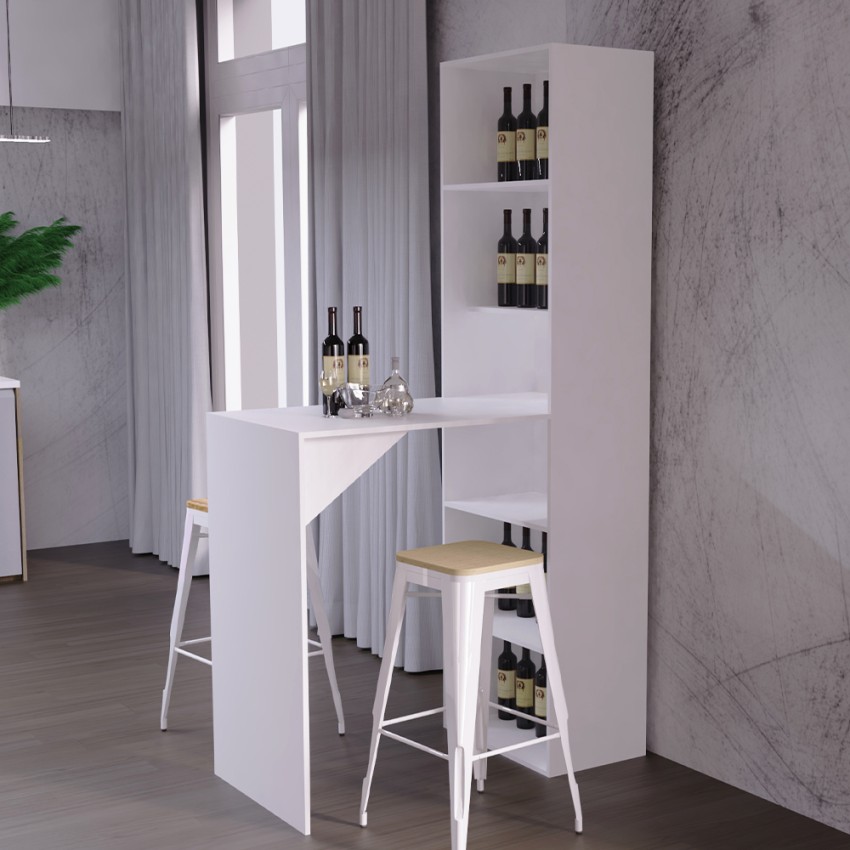 Mesa alta taburetes bar cocina consola de entrada 140 x 37 x 100 cm Edebel  Color