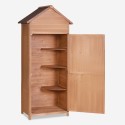 Caseta de jardín armario portaherramientas de madera con 3 estantes Scoter Venta