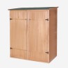 Armario de almacenamiento de herramientas de jardín caseta de madera con 2 puertas Shelduck Rebajas