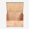 Baúl de jardín contenedor de madera para herramientas 122x77x97 cm Scaup Descueto