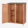 Armario de almacenamiento de herramientas de jardín caseta de madera con 2 puertas Shelduck Descueto