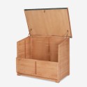 Baúl de jardín contenedor de madera para herramientas 122x77x97 cm Scaup Catálogo