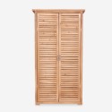 Armario de almacenamiento para jardín 87x45x160 cm de madera con 2 puertas Mallard Venta