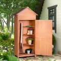 Caseta de jardín armario portaherramientas de madera con 3 estantes Scoter Promoción