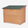 Baúl de jardín contenedor de madera para herramientas 122x77x97 cm Scaup Rebajas