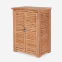 Armario de madera para jardín exterior de 2 puertas 69x43x88 cm Pintail Oferta