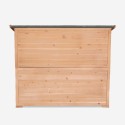 Baúl de jardín contenedor de madera para herramientas 122x77x97 cm Scaup Stock